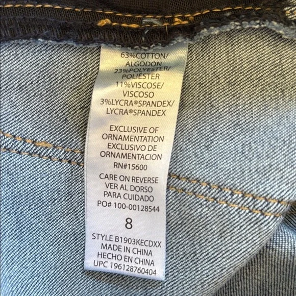 Democracy High Rise Ab Technology Wide‎ Leg Bootcut Medium Wash Jeans Size 8 - Picture 6 of 6